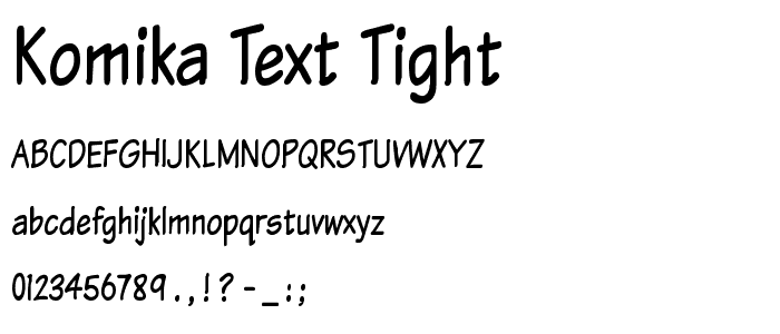 Komika Text Tight font